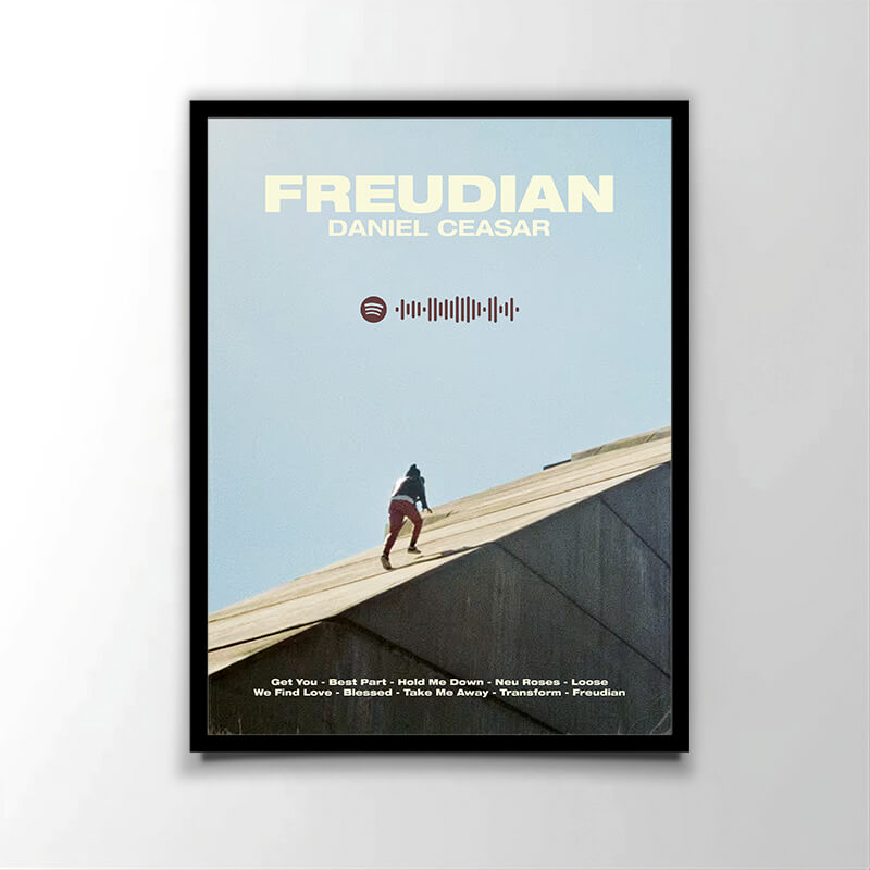 Poster officiel de l'album "Freudian" (2017) du chanteur canadien Daniel Ceasar. Parfait pour les fans de RnB.