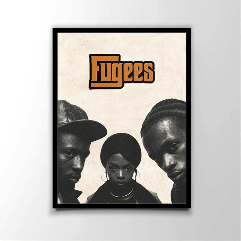 Poster officiel du groupe américain Fugees. Parfait pour les fans de rap américain.