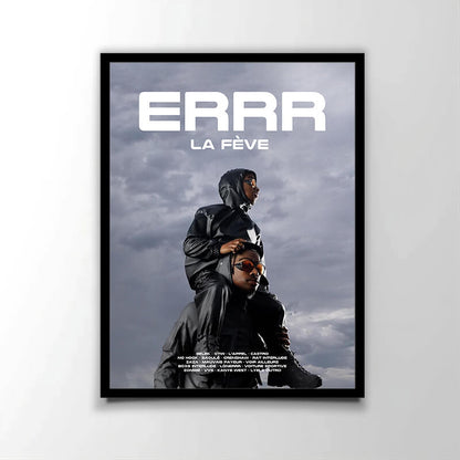 Poster officiel de l'album "Errr" (2021) du rappeur français La Fève. Parfait pour les fans de rap français.