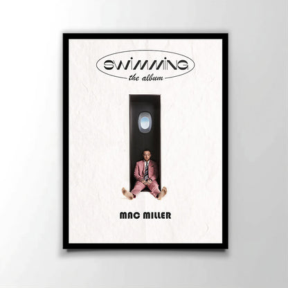 Poster officiel de l'album "Swimming" (2018) du rappeur américain Mac Miller. Parfait pour les fans de rap américain.