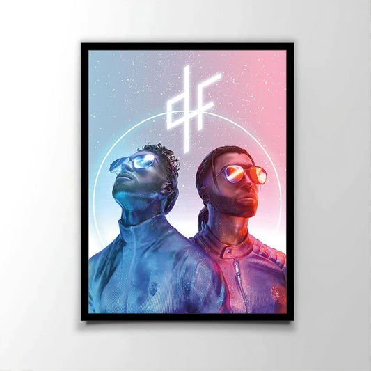 Poster officiel de l'album "Deux Frères" (2019) du groupe de rap français PNL. Parfait pour les fans de rap français.