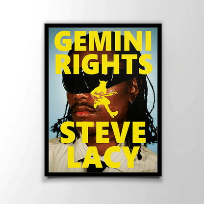 Poster officiel de l'album "Gemini Rights" (2022) du musicien américain Steve Lacy. Parfait pour les fans de RnB.