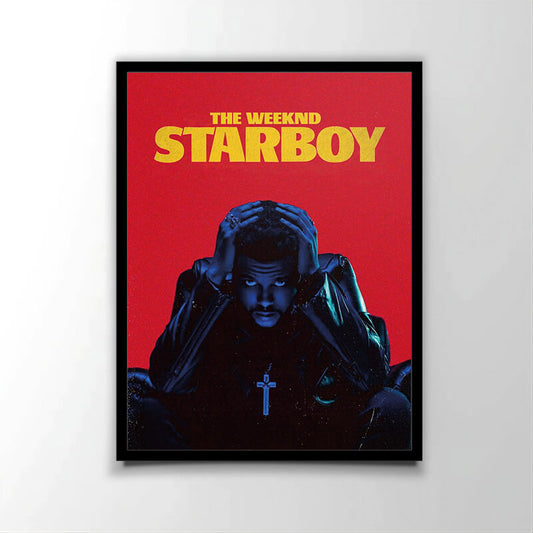 Poster officiel de l'album "Starboy" (2016) du chanteur canadien The Weeknd. Parfait pour les fans de RnB.