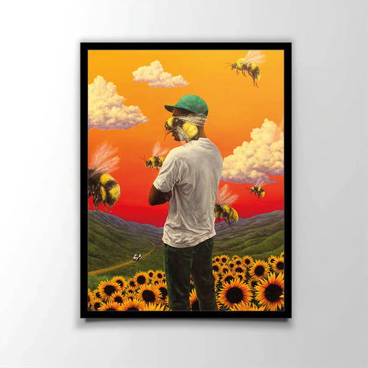 Poster officiel de l'album "Flower Boy" (2017) du rappeur américain Tyler The Creator. Parfait pour les fans de rap américain.
