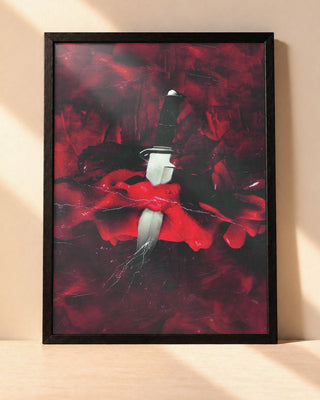 Poster 21 Savage & Metro Boomin – Savage Mode encadré dans un cadre noir, posé contre un mur clair