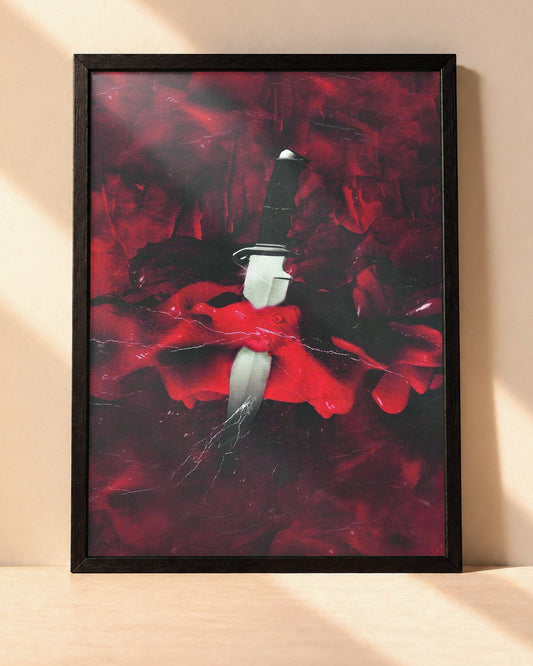 Poster 21 Savage & Metro Boomin – Savage Mode encadré dans un cadre noir, posé contre un mur clair