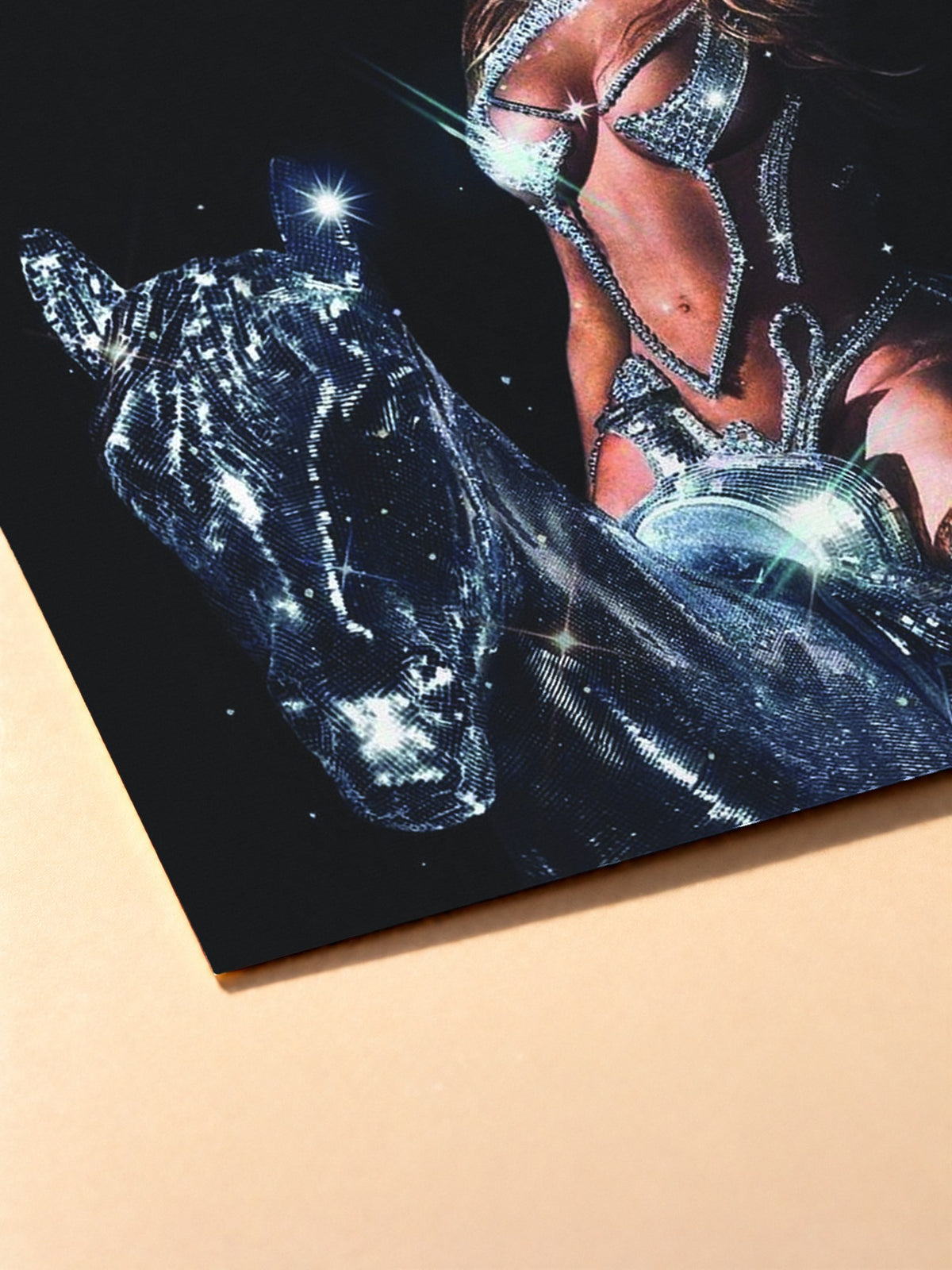 Gros plan sur l'impression du poster Beyoncé – Renaissance