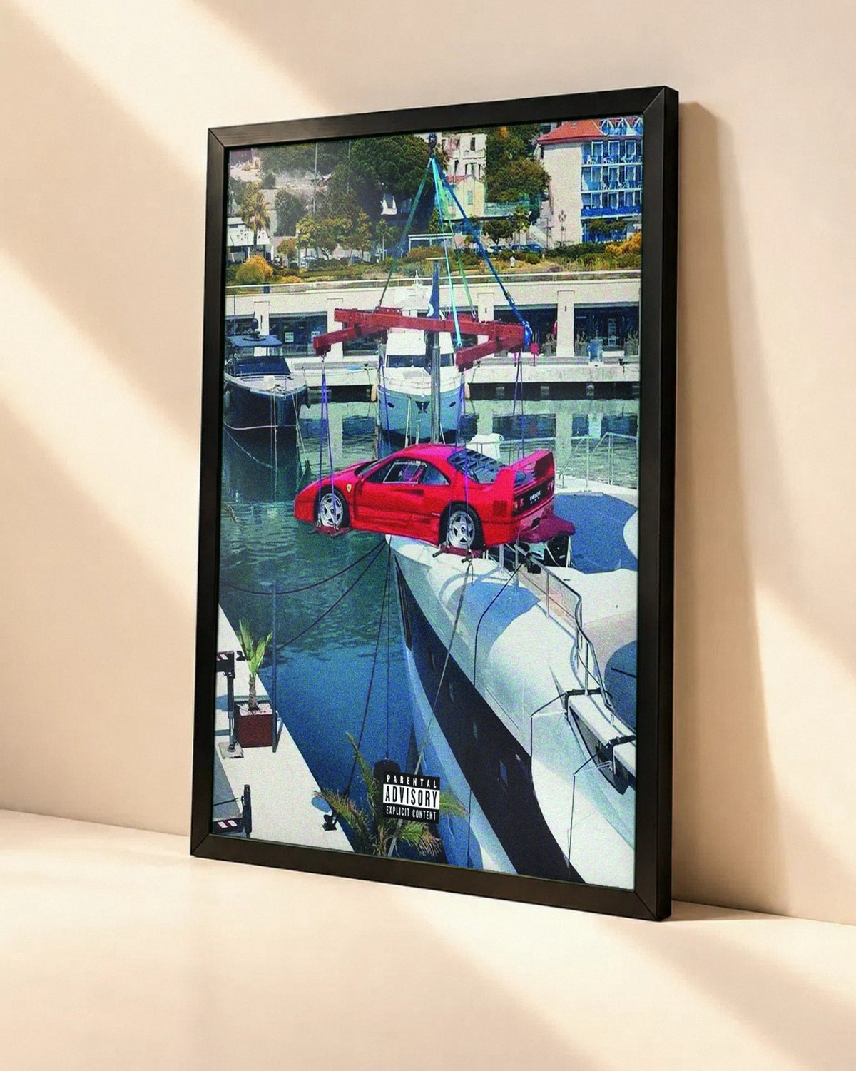 Poster Dave – Sprinter dans un cadre noir, vue en angle