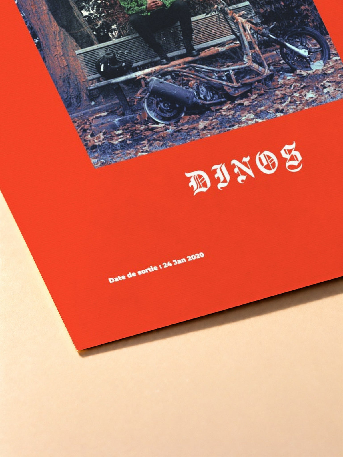 Gros plan sur l'impression du poster Dinos – Taciturne