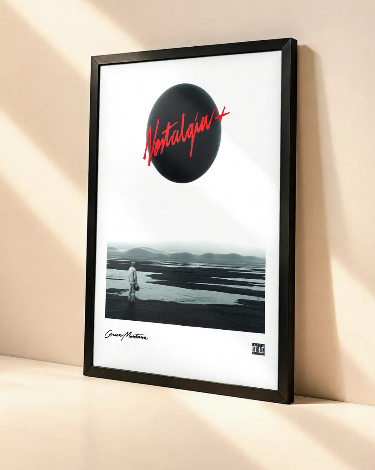 Poster Green Montana – Nostalgia+ dans un cadre noir, vue en angle