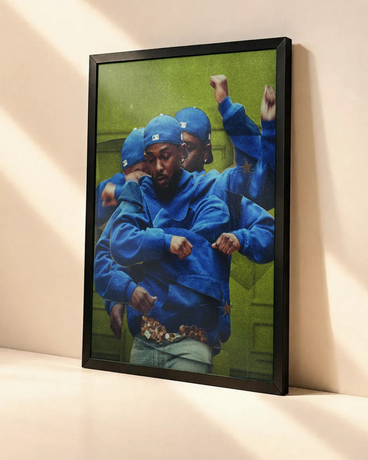 Poster Kendrick Lamar – Whoop dans un cadre noir, vue en angle