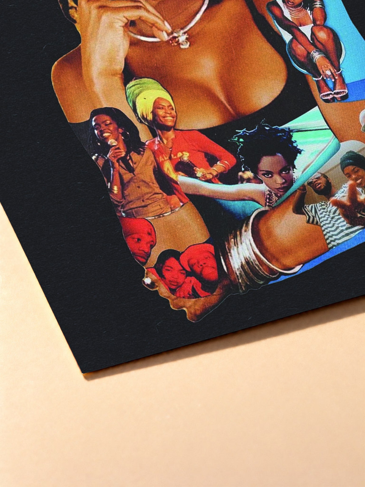 Gros plan sur l'impression du poster Lauryn Hill