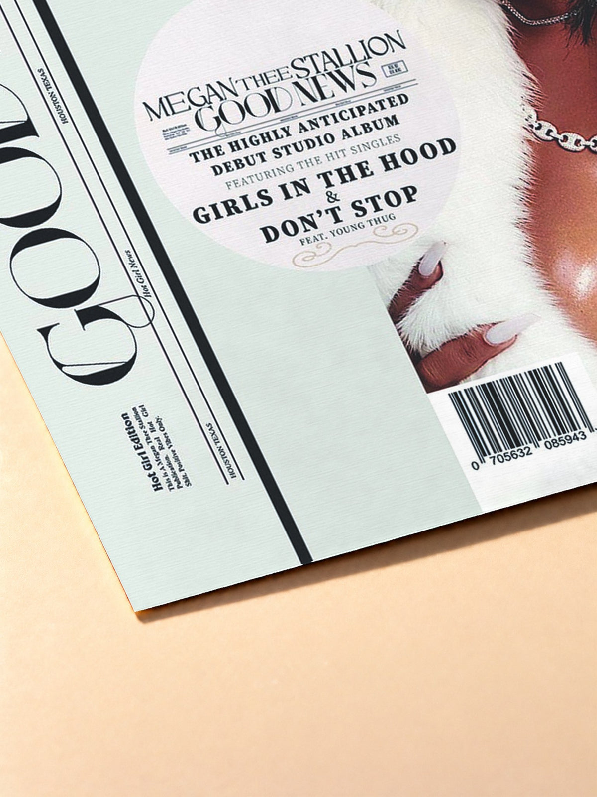 Gros plan sur l'impression du poster Megan Thee Stallion – Good News