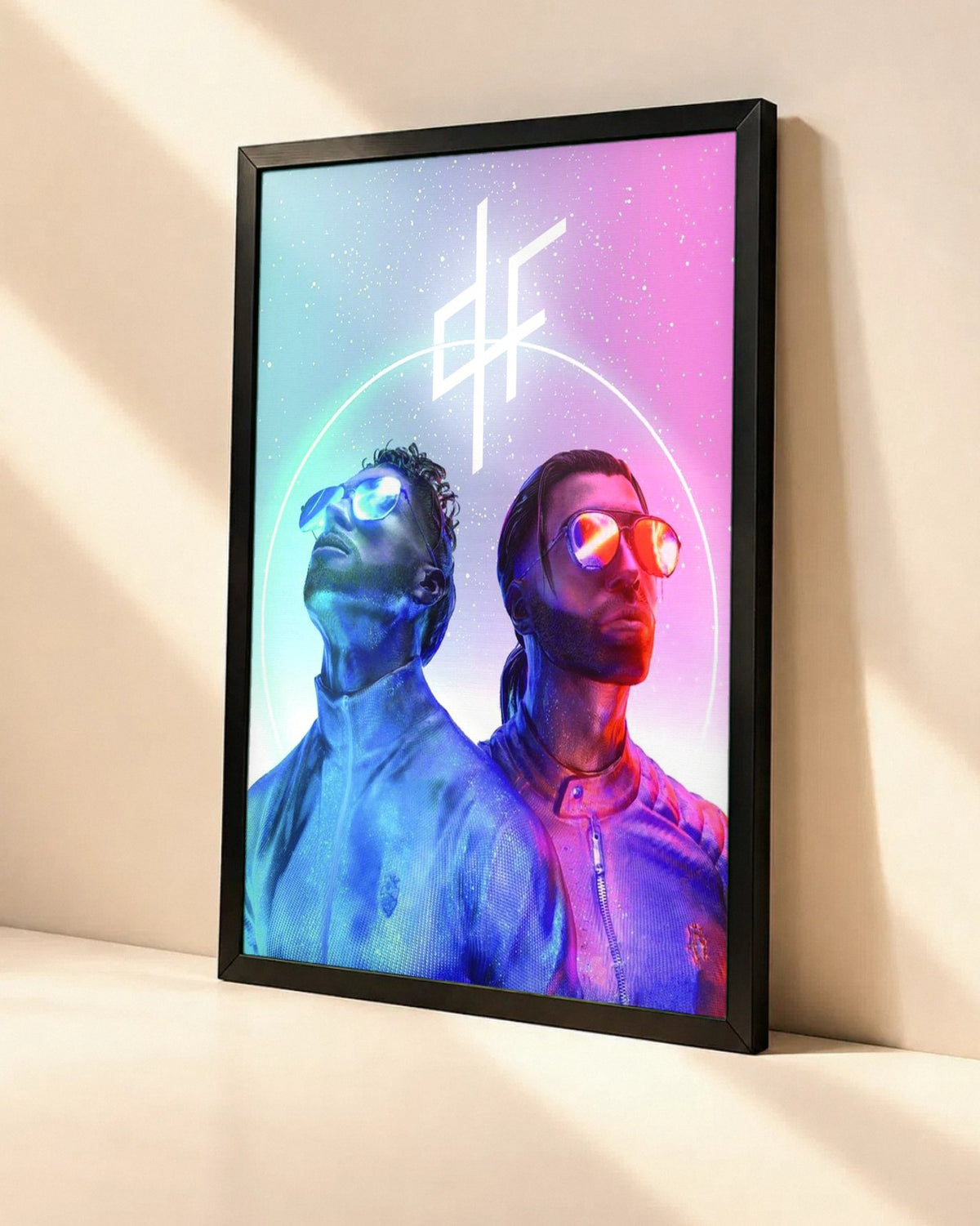 Poster PNL – Deux Frères dans un cadre noir, vue en angle