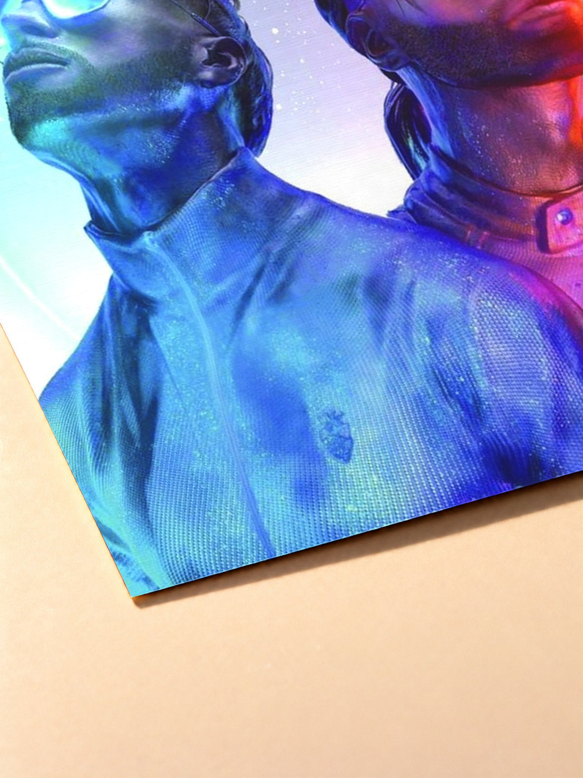 Gros plan sur l'impression du poster PNL – Deux Frères