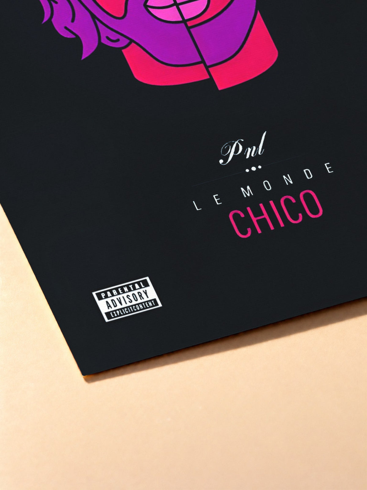 Gros plan sur l'impression du poster PNL – Le Monde Chico