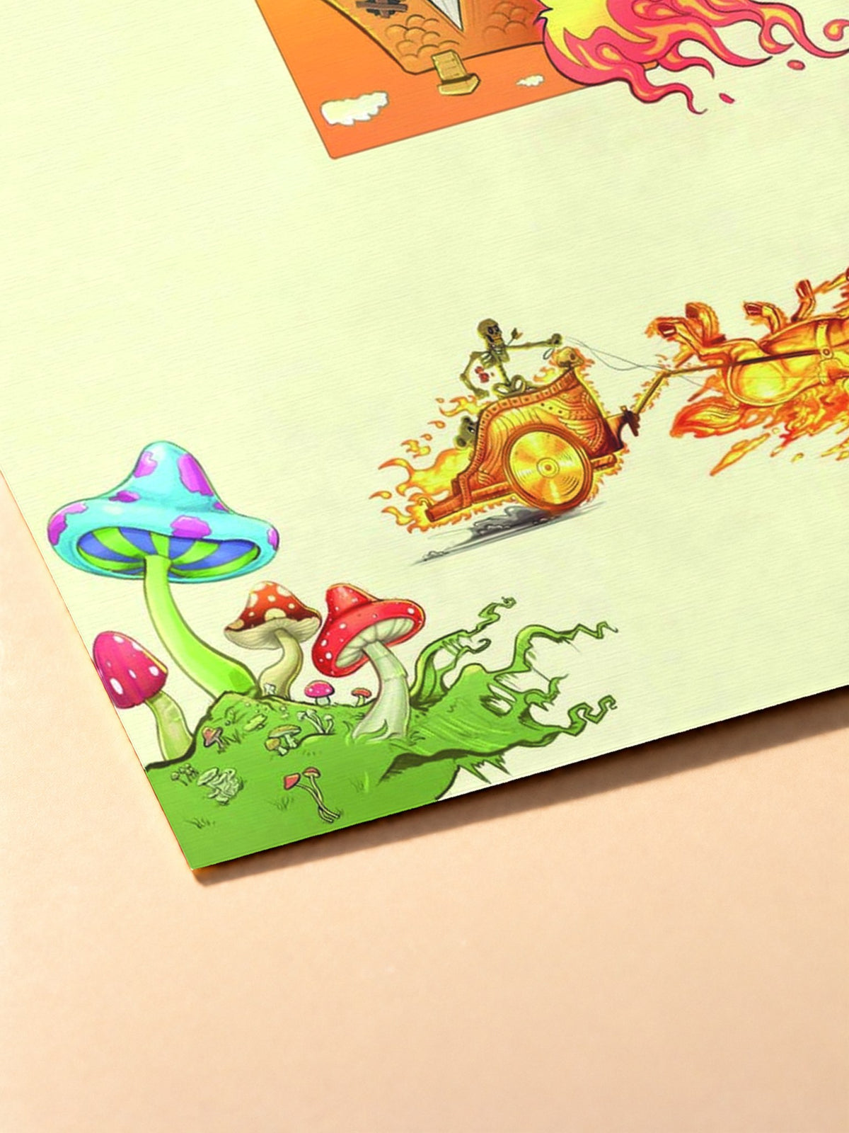 Gros plan sur l'impression du poster Rema – Rave & Roses Ultra