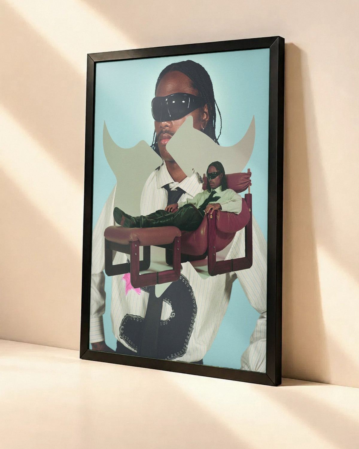 Poster Steve Lacy dans un cadre noir, vue en angle