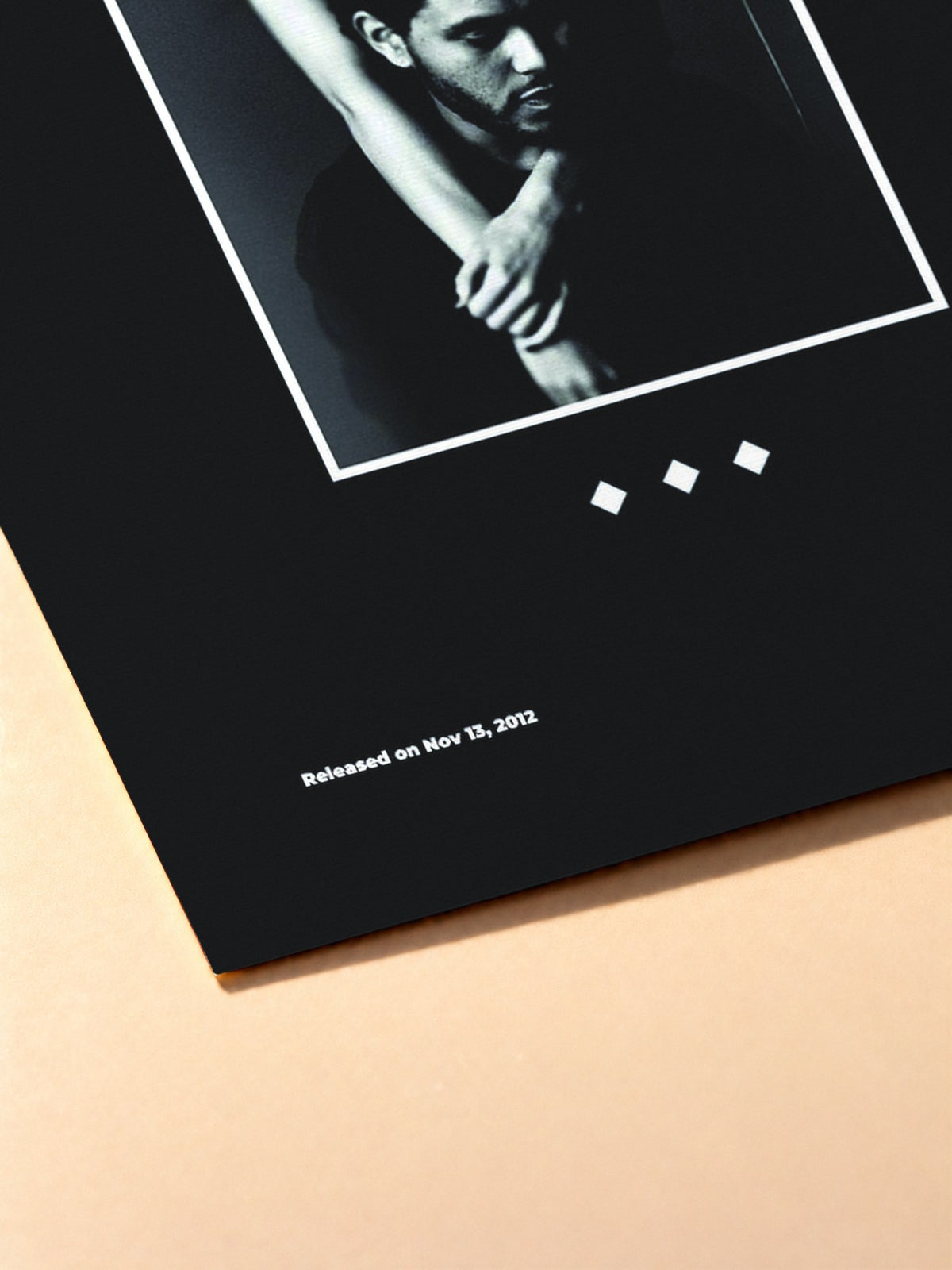 Gros plan sur l'impression du poster The Weeknd – Trilogy